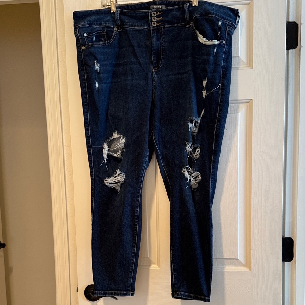 Distressed Blue Jeggings